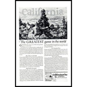 1924 Californians California Living Vintage Print Ad Landscape Drawing Wall Art